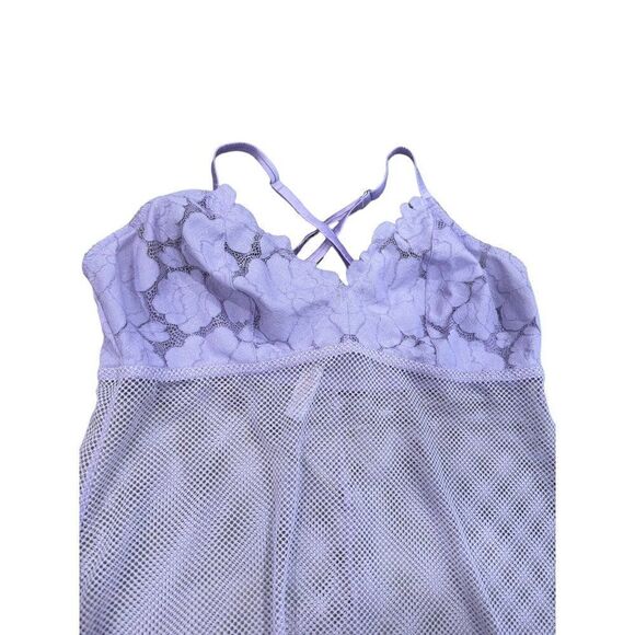 Savage X Fenty Women's Floral Glow Lace & Mesh Slip 2X - Picture 2 of 11